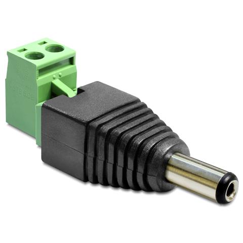 65422 DC 2.1 x 5.5 mm 2p Nero, Verde cavo di interfaccia e adattatore - Foto 1